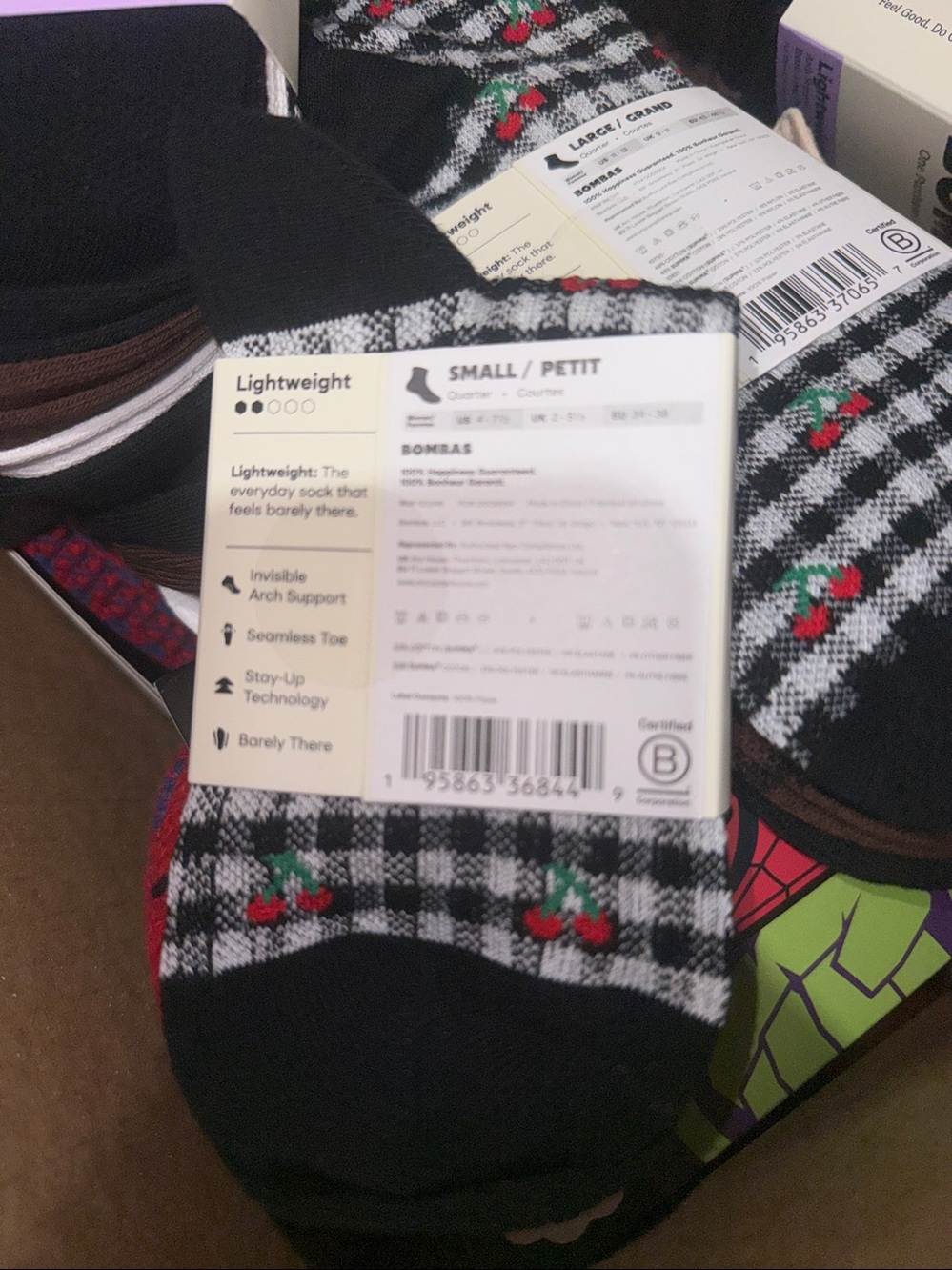 NWT Bombas Women’s Ruffle Rib Quarter 4 Sock Pack Small - Picture 3 of 3